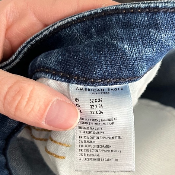 American Eagle Jeans Men's 32x34 AirFlex+ Temp Tech Patch Move-Free Athletic Fit - Picture 7 of 9
